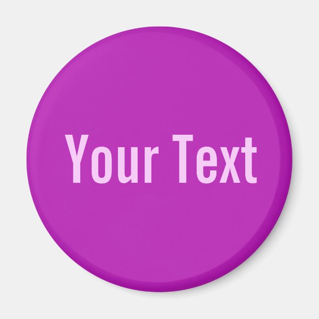 ENDAST FÄRG / magenta + texten Magnet (Framsidan)