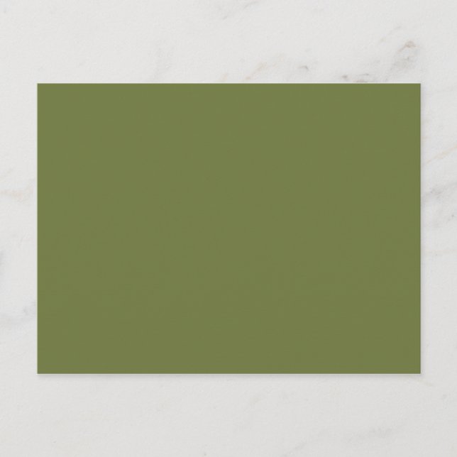 ENDAST FÄRG - oliv grönt Vykort (Framsida)