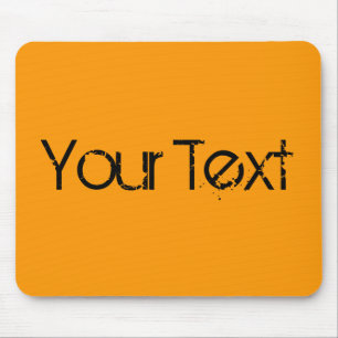 ENDAST FÄRG/orange + din text Musmatta