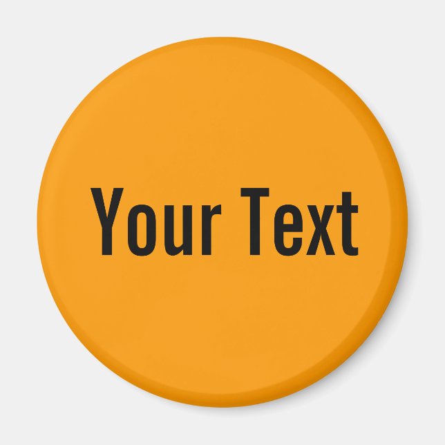 ENDAST FÄRG / orange + texten Magnet (Framsidan)
