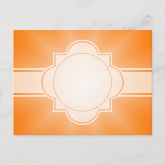 ENDAST FÄRG-övertoningar - orange Star Vykort (Framsida)