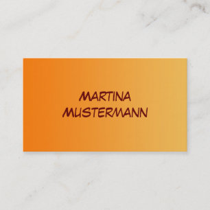 ENDAST FÄRG-övertoningar - orange Visitkort