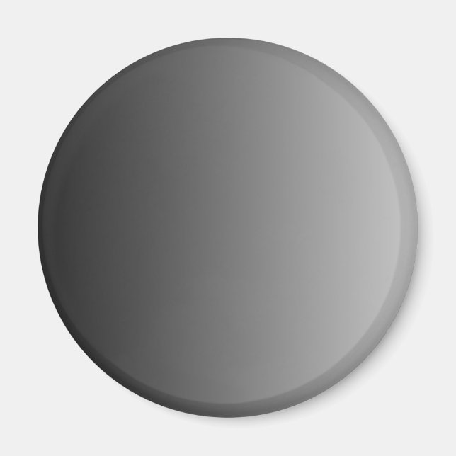 ENDAST FÄRG-övertoningar - svart grått Magnet (Framsidan)