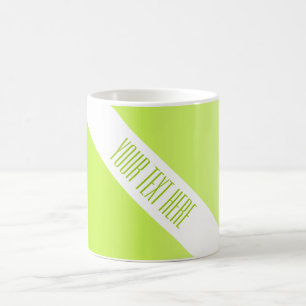 ENDAST FÄRG-övertoningar vår grönt + din text Kaffemugg