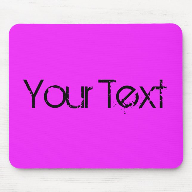 ENDAST FÄRG / rosa + din text Musmatta (Framsidan)