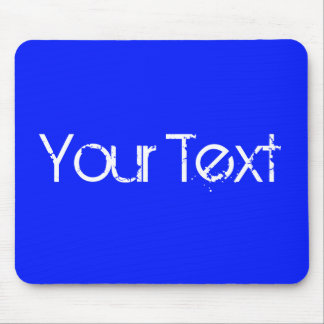 ENDAST FÄRG / royal blå + texten Musmatta