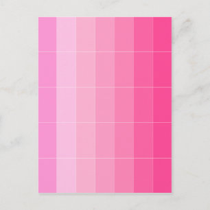 Endast Färg Shock rosa Ombre Vykort