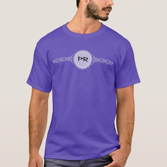 ENDAST FÄRG / VINTAGE BANNER vit + monogram T Shirt (Framsida)
