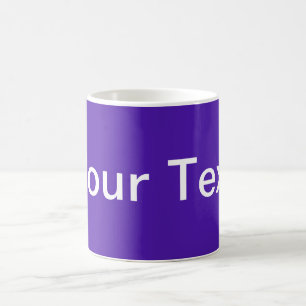 ENDAST FÄRG / violett + din text Kaffemugg