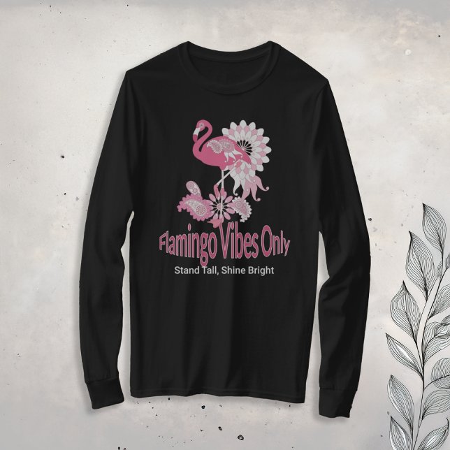 Endast Flamingo Vibes Whimsical Rosa Flamingo T Shirt (Skapare uppladdad)