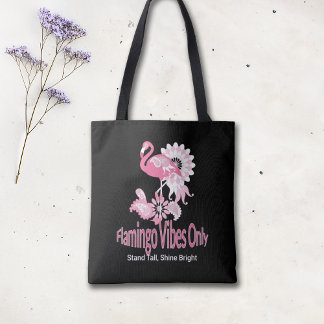 Endast Flamingo Vibes Whimsical Rosa Flamingo Tygkasse