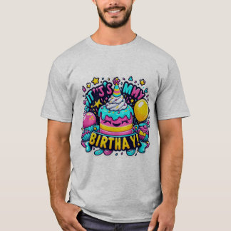 Endast födelsedagsvibes - Roligt och Snyggt Födels T Shirt