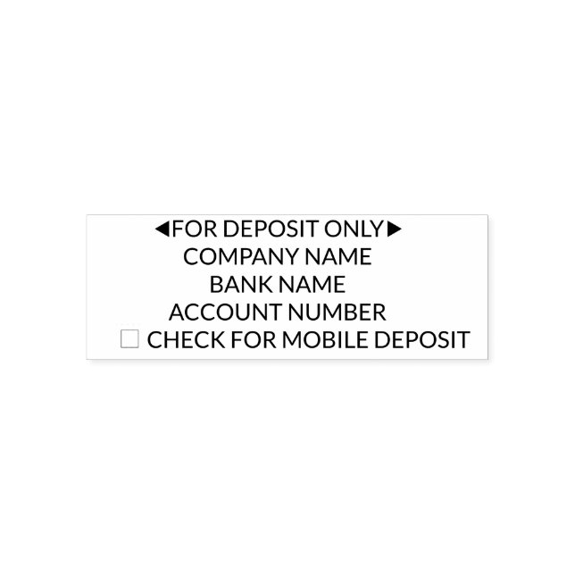 ENDAST FÖR DEPOSITION COMPANY FRIMÄRKE SJÄLVFÄRGANDE STÄMPEL (Design)