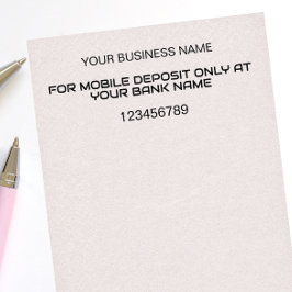 ENDAST FÖR MOBIL DEPOSITION FÖRETAGSBANK ENDOSSERI SJÄLVFÄRGANDE STÄMPEL