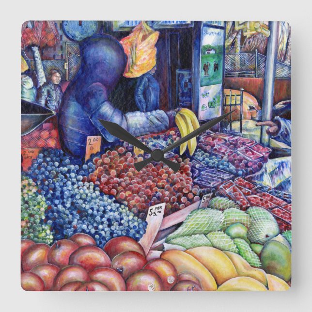 Endast för psykisk konsumtion fyrkantig klocka (Framsida)