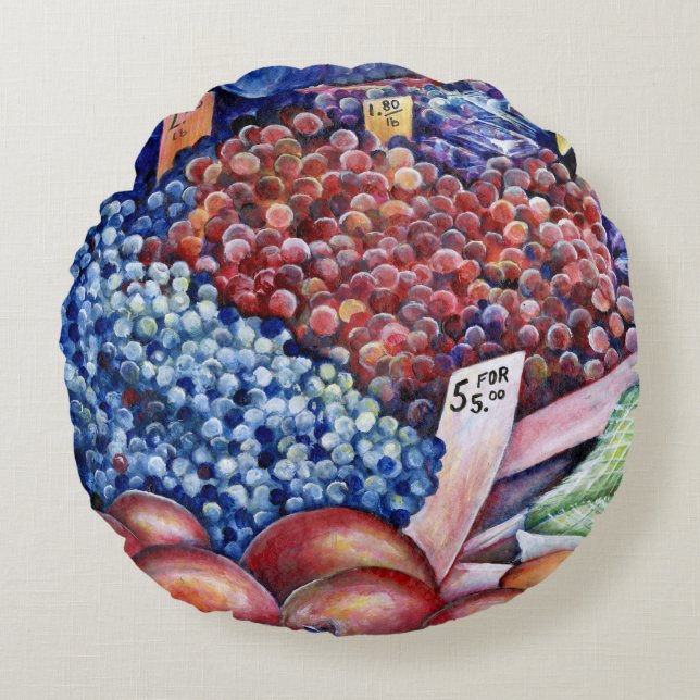 Endast för psykisk konsumtion rund kudde (Framsidan)