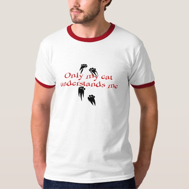 Endast förstår min katt mig tee (Framsida)