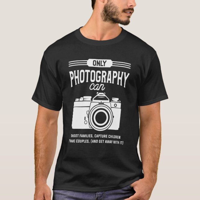 Endast fotografer kan spela upp familjefyllda klip t shirt (Framsida)