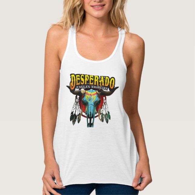 Endast framsida för Tanktopet Skull Linne Med Racerback (Framsida)