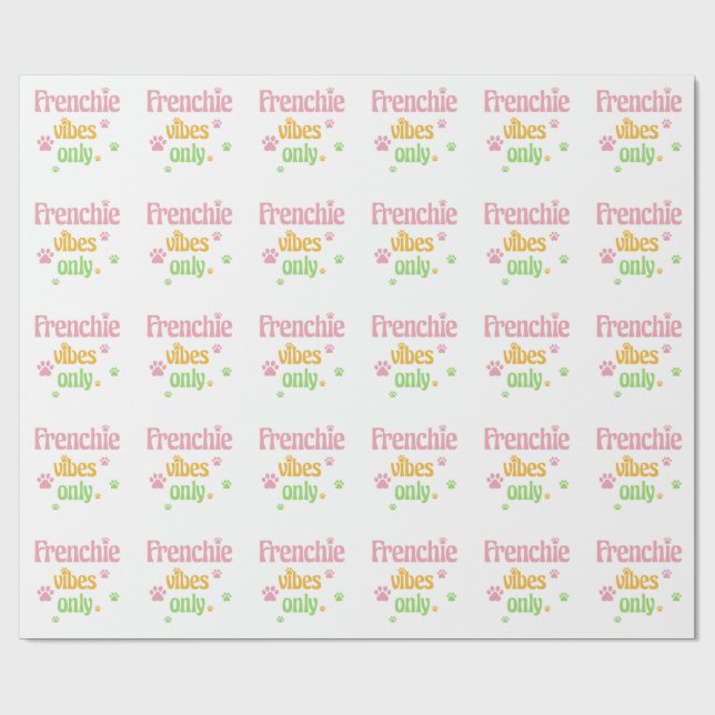Endast Frenchie Vibes Presentpapper (Platt)