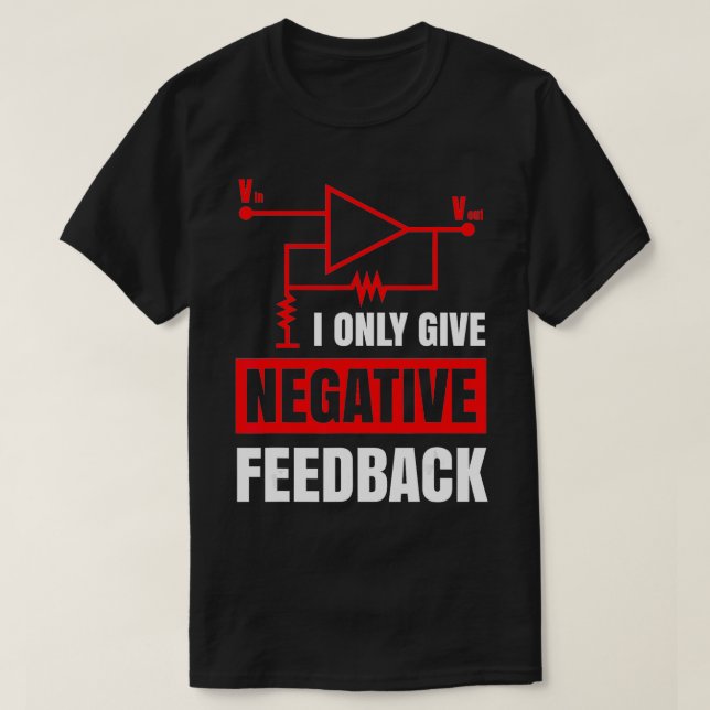 Endast Ge Negativ Feedback Electrical Funny Eng T Shirt (Design framsida)