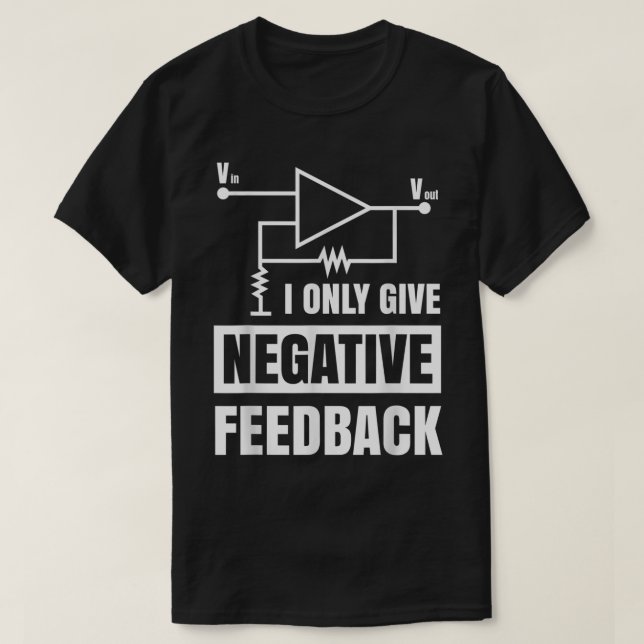 Endast Ge Negativ Feedback Electrical Funny Eng T Shirt (Design framsida)