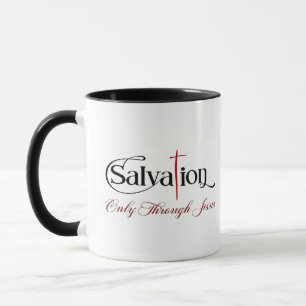 Endast genom Jesus kaffe Mugg