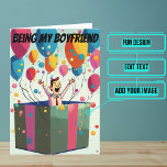 Endast Gift Neved Funny Boykompis Birthday Kort<br><div class="desc">Behöver du ett unikt födelsedagskort för en pojkvän? Det här roligten är unikt och färglöst och har animeradens pojkvän som sticker ut från en presentlåda. Det handlar om ett underbart skämt. Det har följts upp med ett allvarligt hjärtligt budskap. Inuti har vi skrivit högernas meddelande för att prata just nu,...</div>