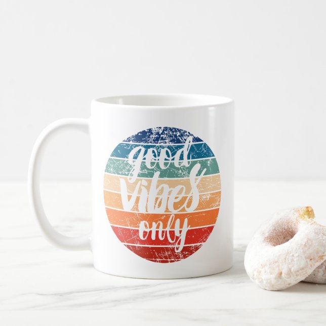 Endast Goda Vibrationer Kaffemugg (Med munk)