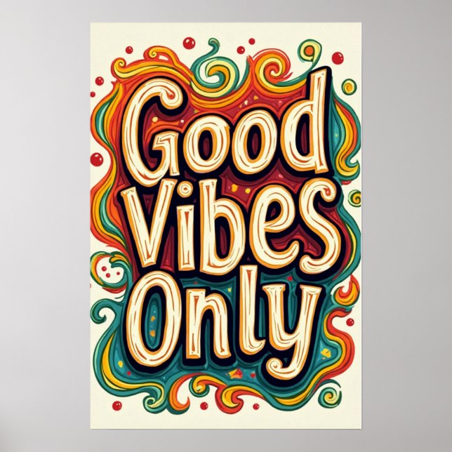 Endast Goda Vibrationer Poster (Framsidan)