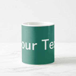 ENDAST grönt FÄRG / hav + text Kaffemugg
