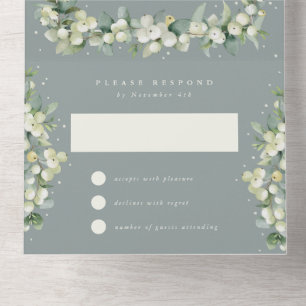 Endast grönt Snowberry+Eucalyptus Wedeption