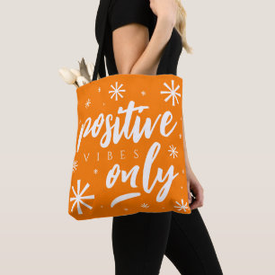 Endast handskrivna uppslag - Cheery Positive Vibes Tygkasse