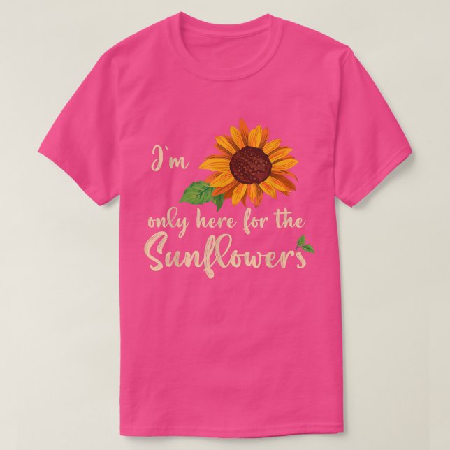 Endast här för  blommor S T Shirt (Design framsida)