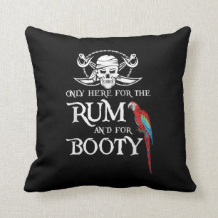 Endast härRum och Booty Pirat & Parrot Pirat Kudde