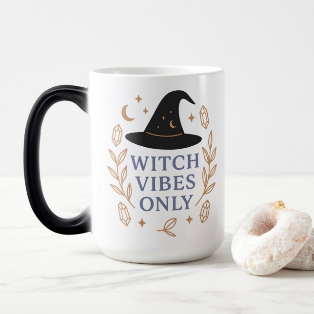 Endast häxstämning Elegant Celestial Halloween-dek Magisk Mugg (Med munk)