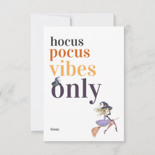 Endast Hocus Pocus Vibes   Halloween Witch Classro Anteckningskort