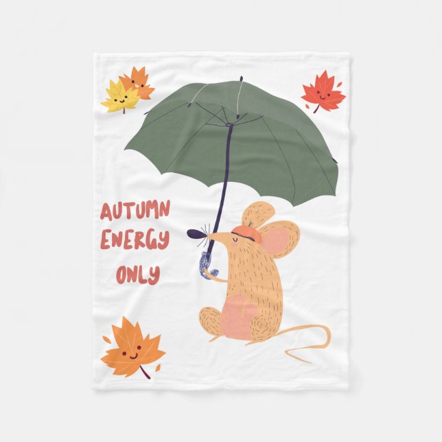 Endast höstenergi fleecefilt (Framsidan)