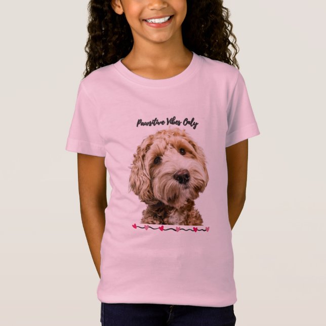 Endast hund-shirt Pawsitive Vibes T Shirt (Framsida)