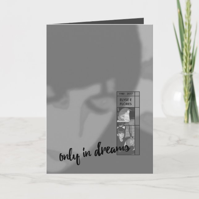 Endast i begravningsinbjudningar i drömmar inbjudan (Framsida)