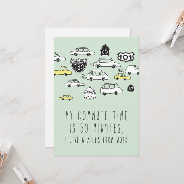 Endast i hälsningskort för Silicon Valley: Commute Kort (Fram/Back In Situ)