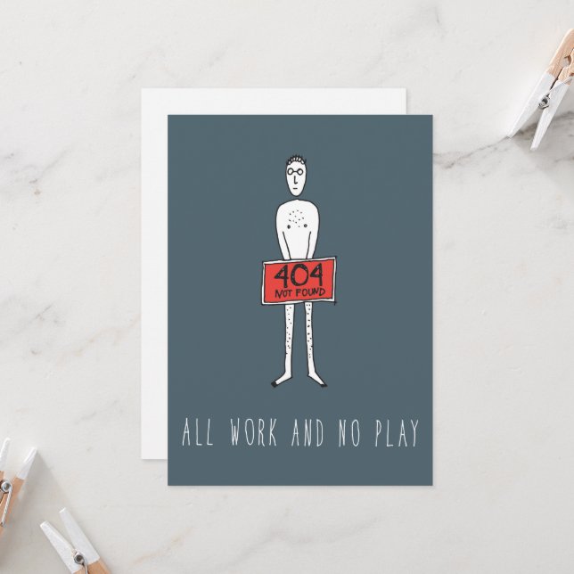 Endast i Silicon Valley-hälsningskort: Fel 404 Kort (Fram/Back In Situ)