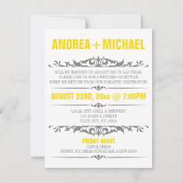 Endast inbjudningar till gult- och Grått-bröllop