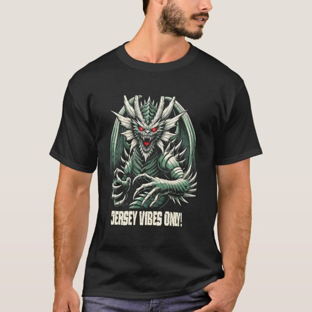 Endast Jerseys Vibbar Jersey Djävul Kryptid Mytisk T Shirt (Framsida)