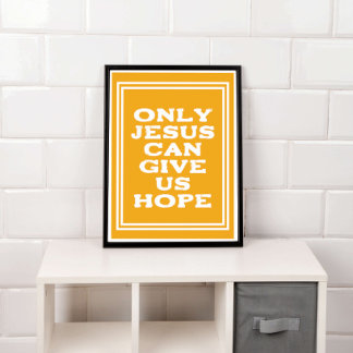 Endast Jesus kan Ge Us Hosta Christian Message V2 Poster