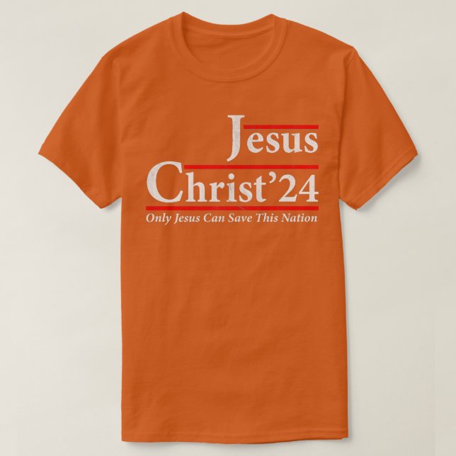 Endast Jesus kan Spara denna nation Jesus Kristus  T Shirt (Design framsida)