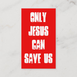Endast Jesus kan Spara oss Gospelets utdatameddela Visitkort