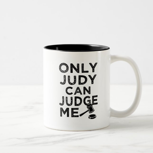 Endast Judy kan bedöma mig den roliga Två-Tonad Mugg (Höger)