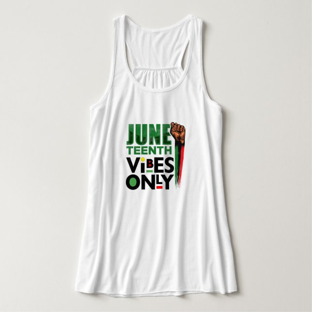 Endast junelfte Vibes Linne Med Racerback (Design framsida)