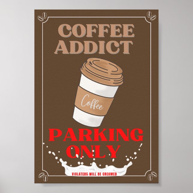 Endast kaffekoncessionsparkning poster (Framsidan)